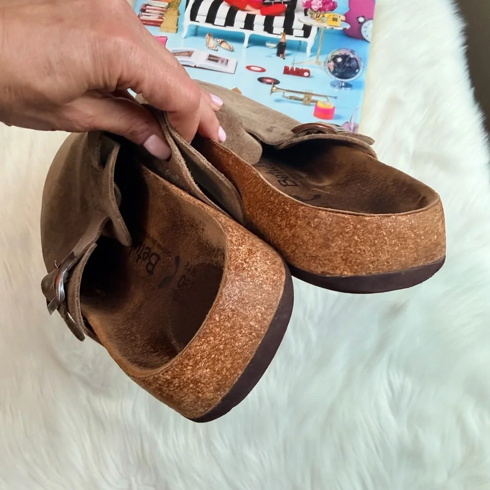 Birkenstock Tan Suede Men's Buckle Sandals